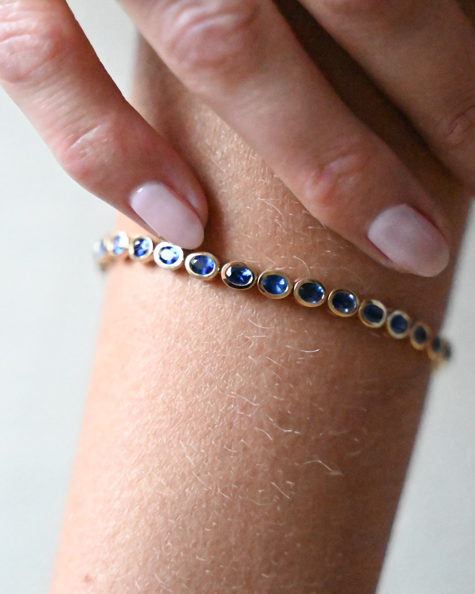 East–West Sapphire Tennis Bracelet