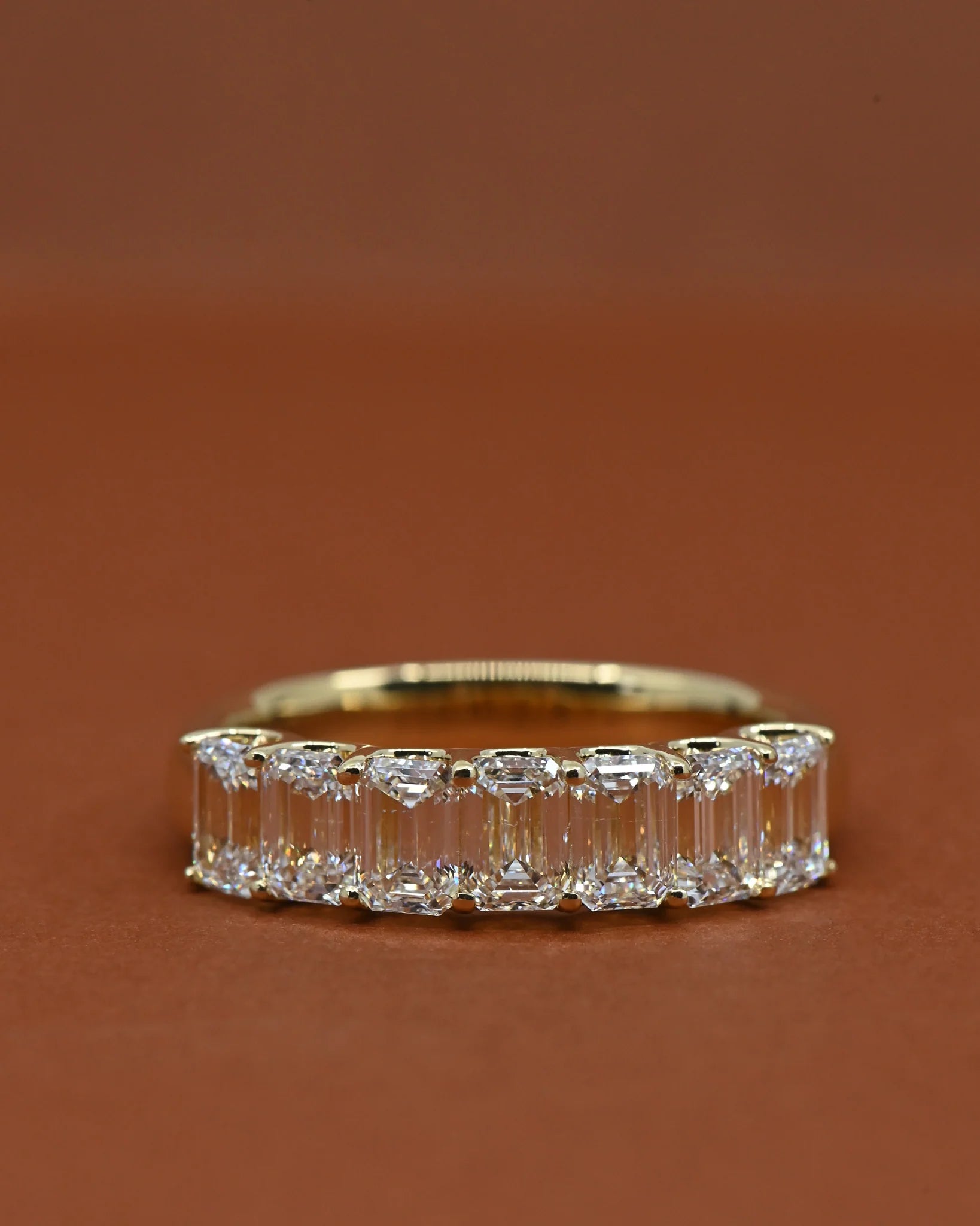 2.13ct Emerald Cut Eternity Band