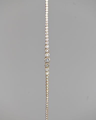 Bezel Set Diamond Bracelet | Graduated