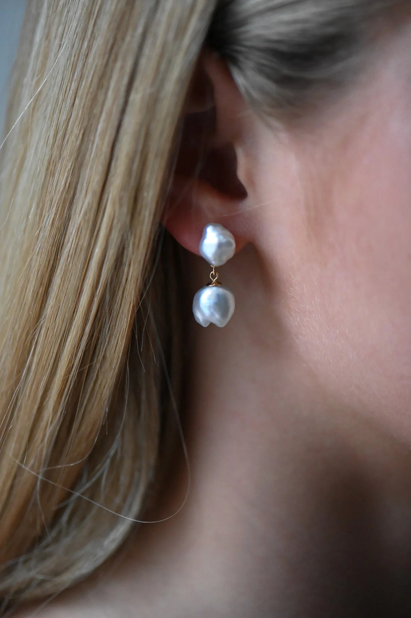 Keshi Pearl Drop Earrings