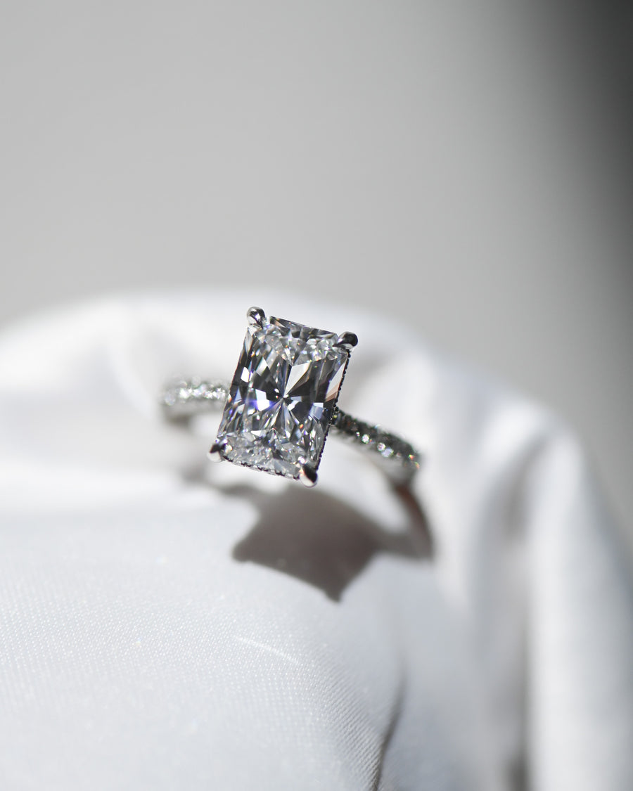3ct Radiant Cut Diamond Engagement Ring