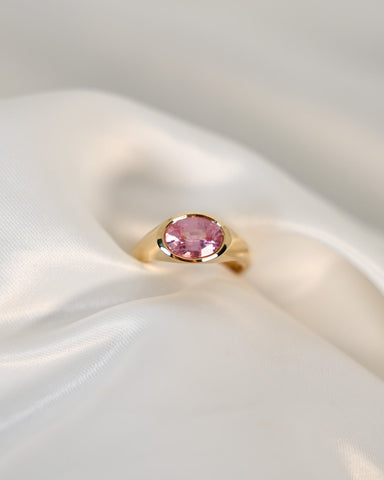 2.16ct Oval Cut Padparadscha Sapphire Ring