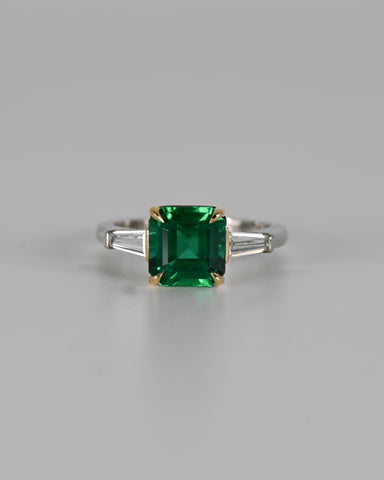 Zambian Emerald and Tapered Baguettes