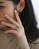 Emerald and Diamond Trilogy Ring