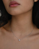 East-West Oval Cut Diamond Pendant