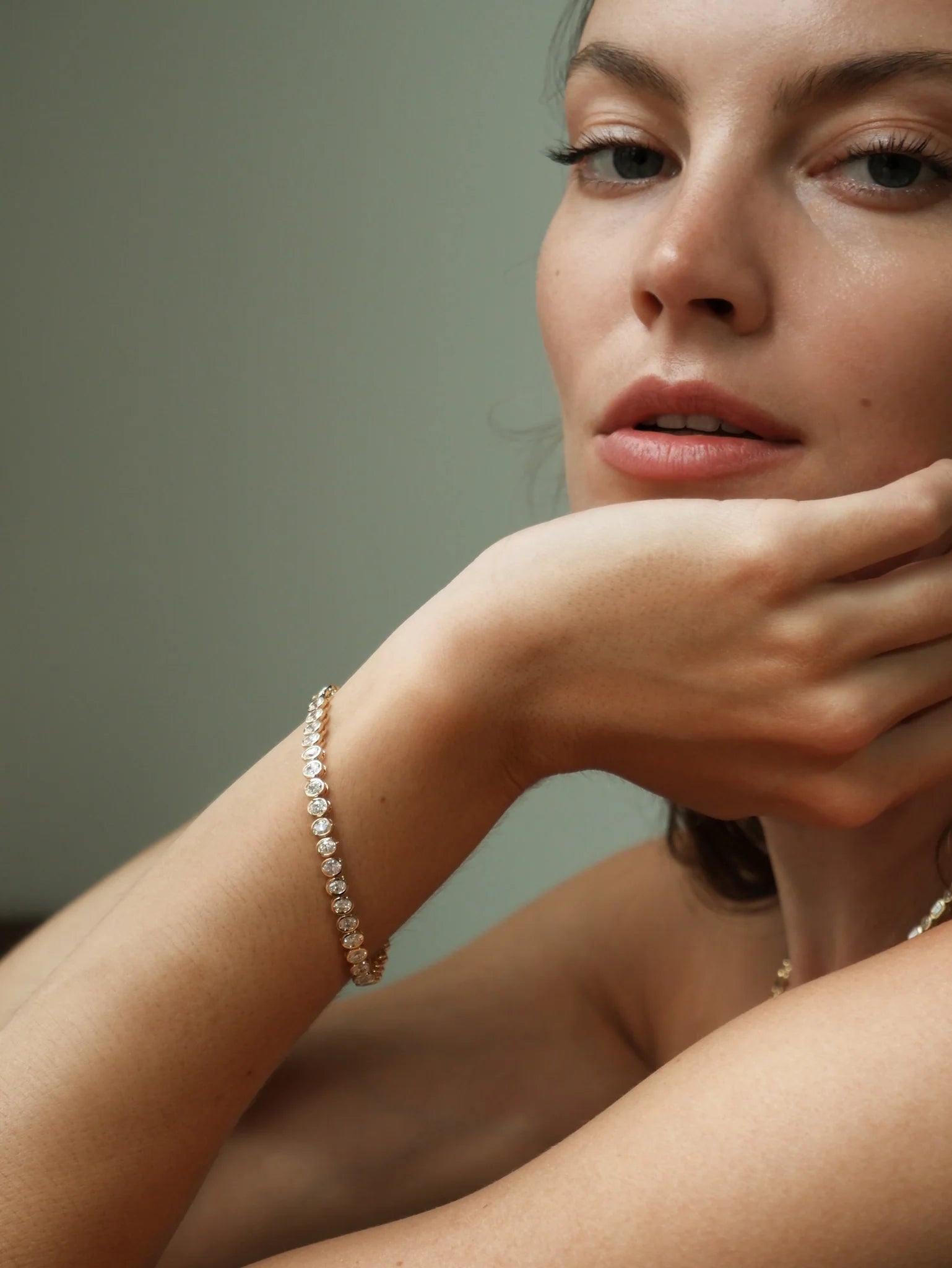Oval Diamond Tennis Bracelet