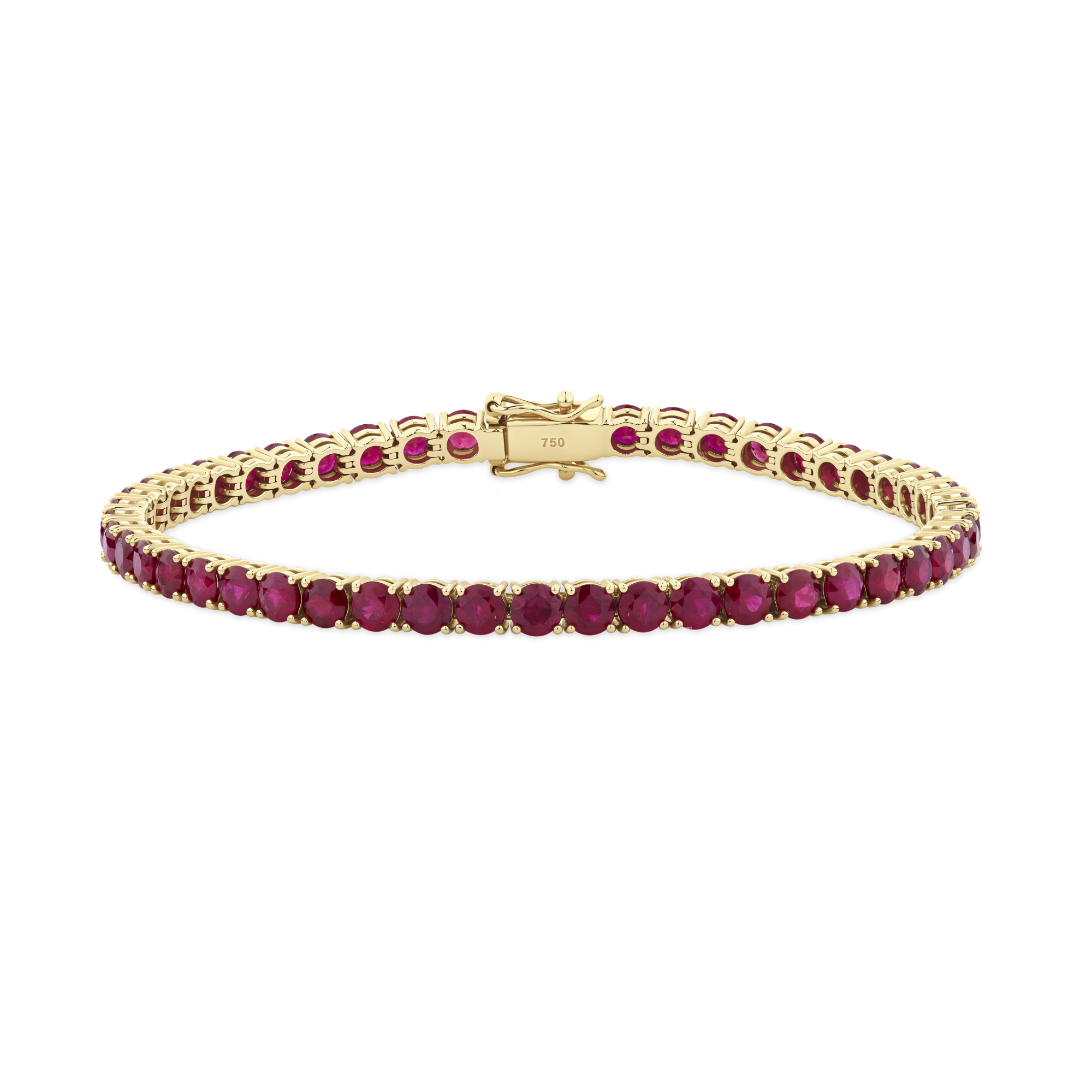 11.3ct Ruby Tennis Bracelet in 18ct Yellow Gold