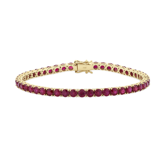 11.3ct Ruby Tennis Bracelet in 18ct Yellow Gold