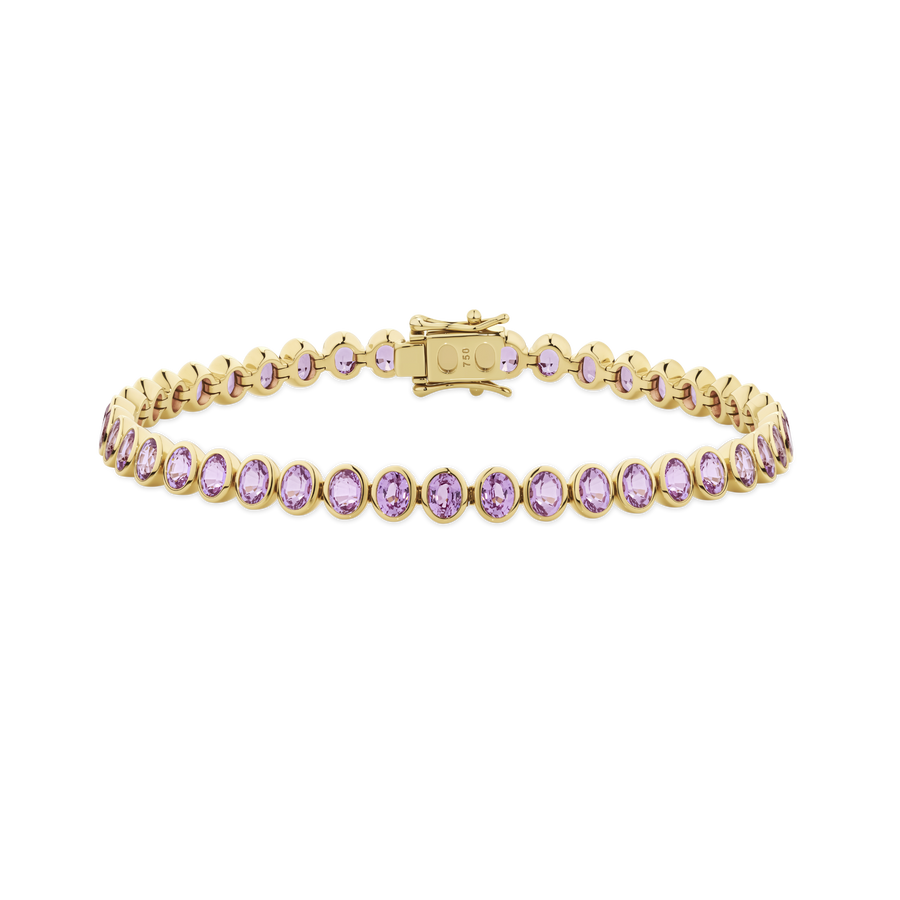 Pink Sapphire Tennis Bracelet in 18ct Gold