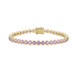 Pink Sapphire Tennis Bracelet in 18ct Gold