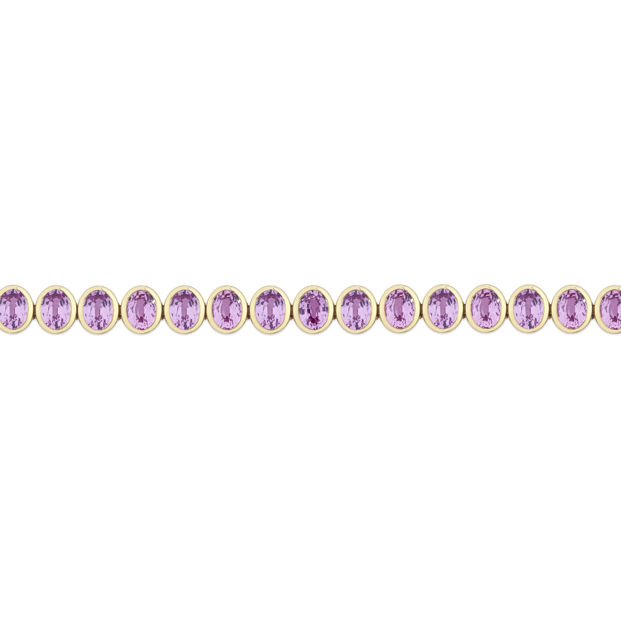 Pink Sapphire Tennis Bracelet in 18ct Gold