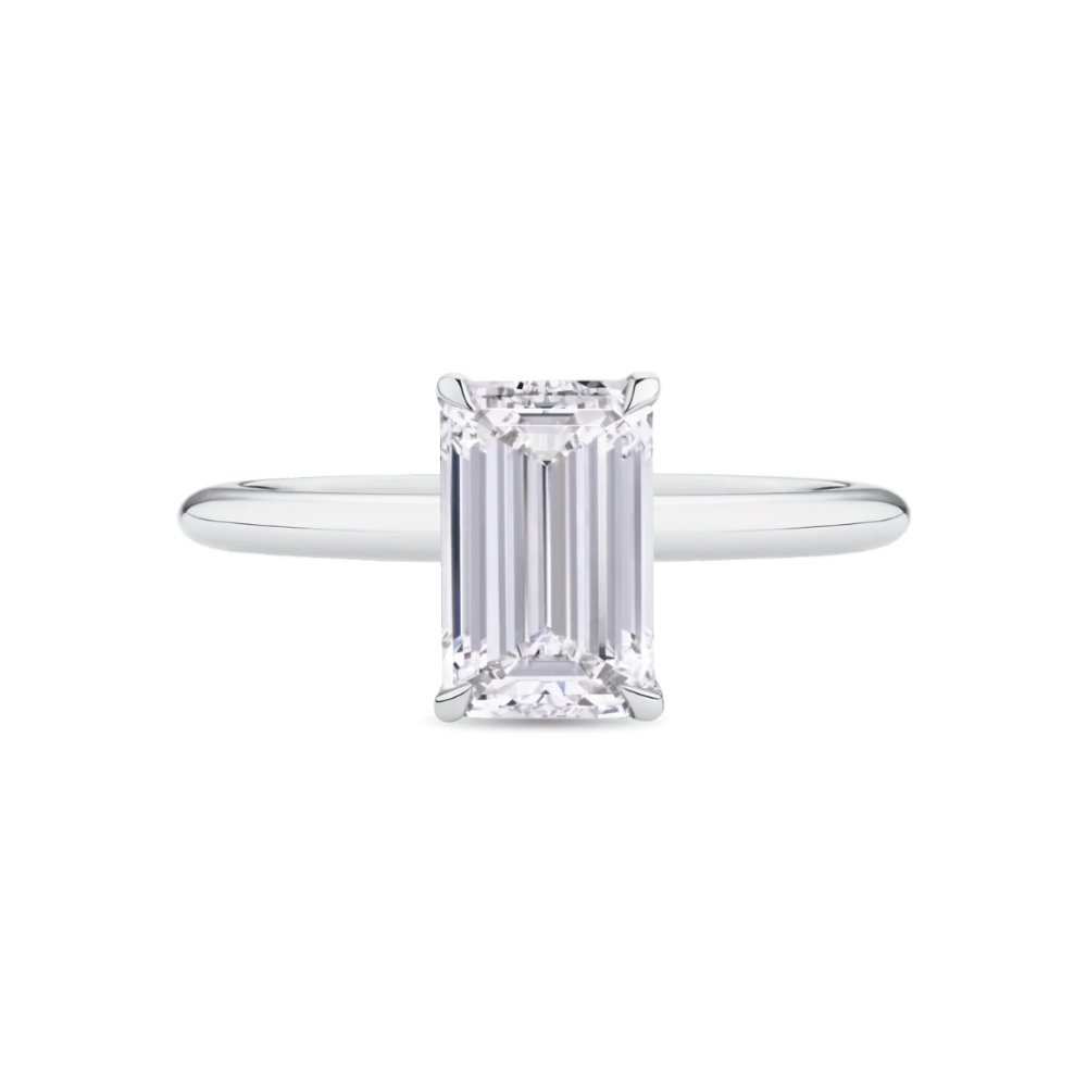 AG.08 | Emerald Cut Solitaire Engagement Ring