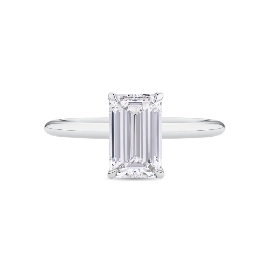 AG.08 | Emerald Cut Solitaire Engagement Ring