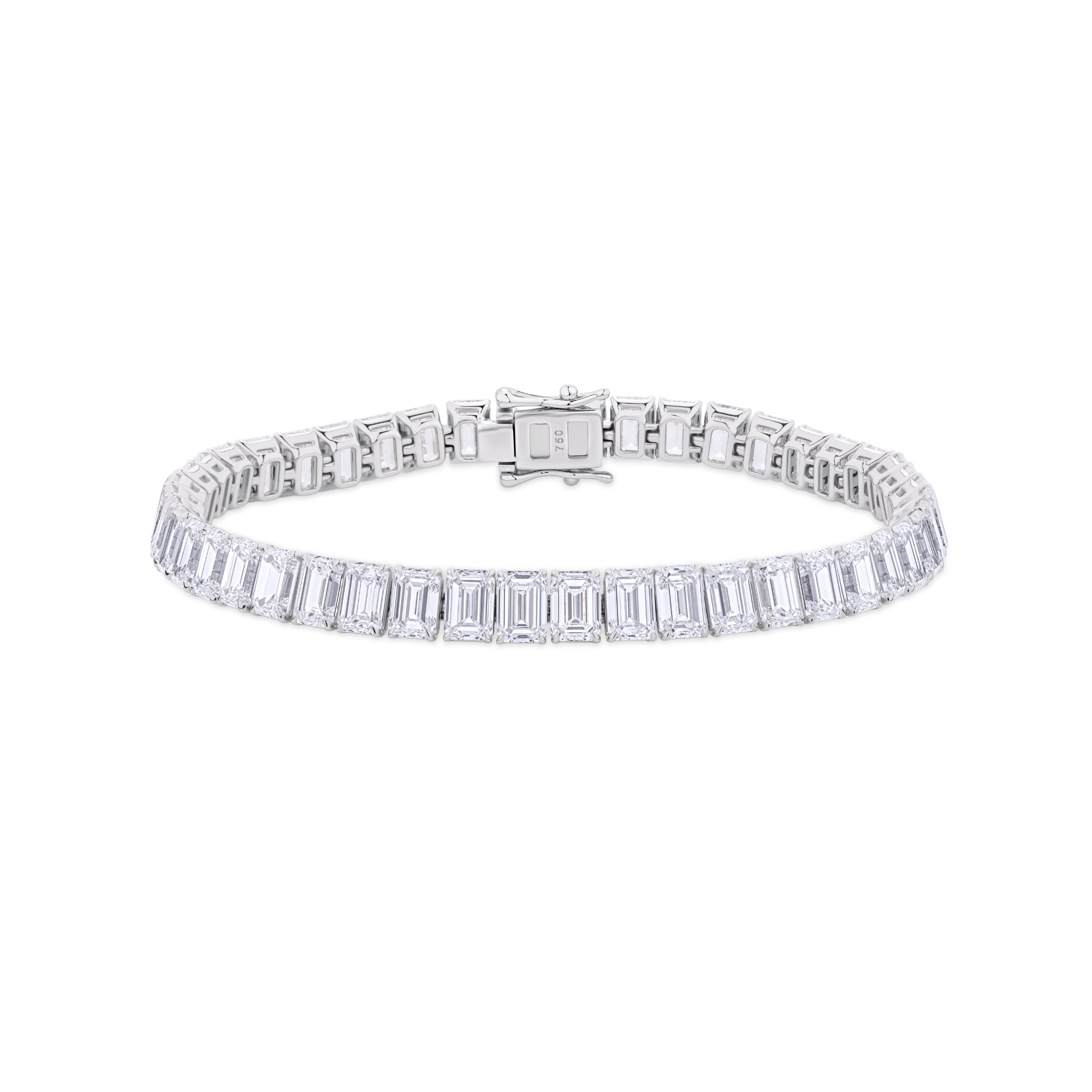 23.23ct Emerald Cut Diamond Tennis Bracelet
