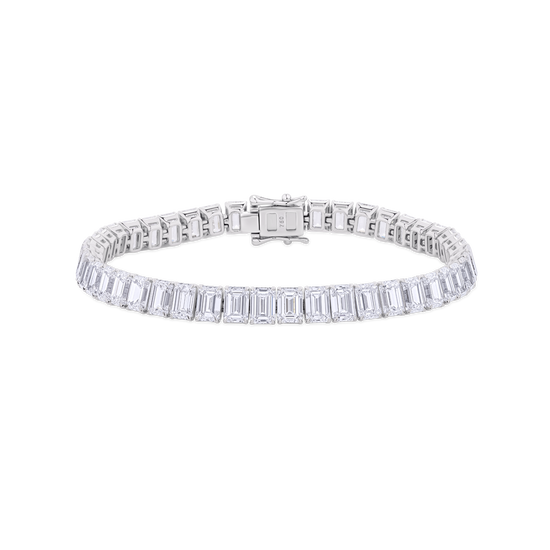 23.23ct Emerald Cut Diamond Tennis Bracelet