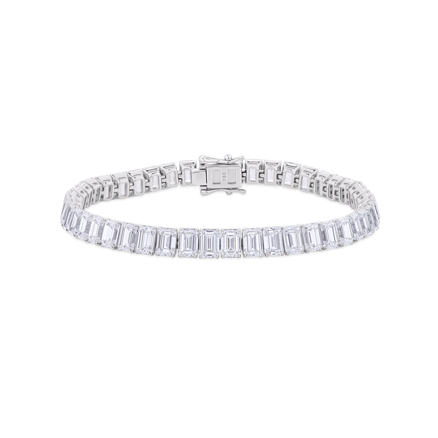 23.23ct Emerald Cut Diamond Tennis Bracelet