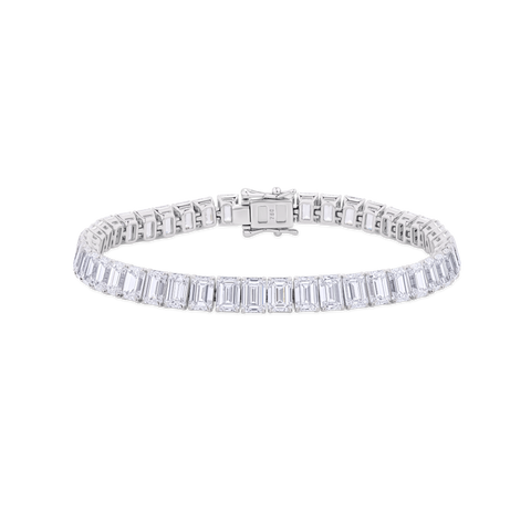 23.23ct Emerald Cut Diamond Tennis Bracelet