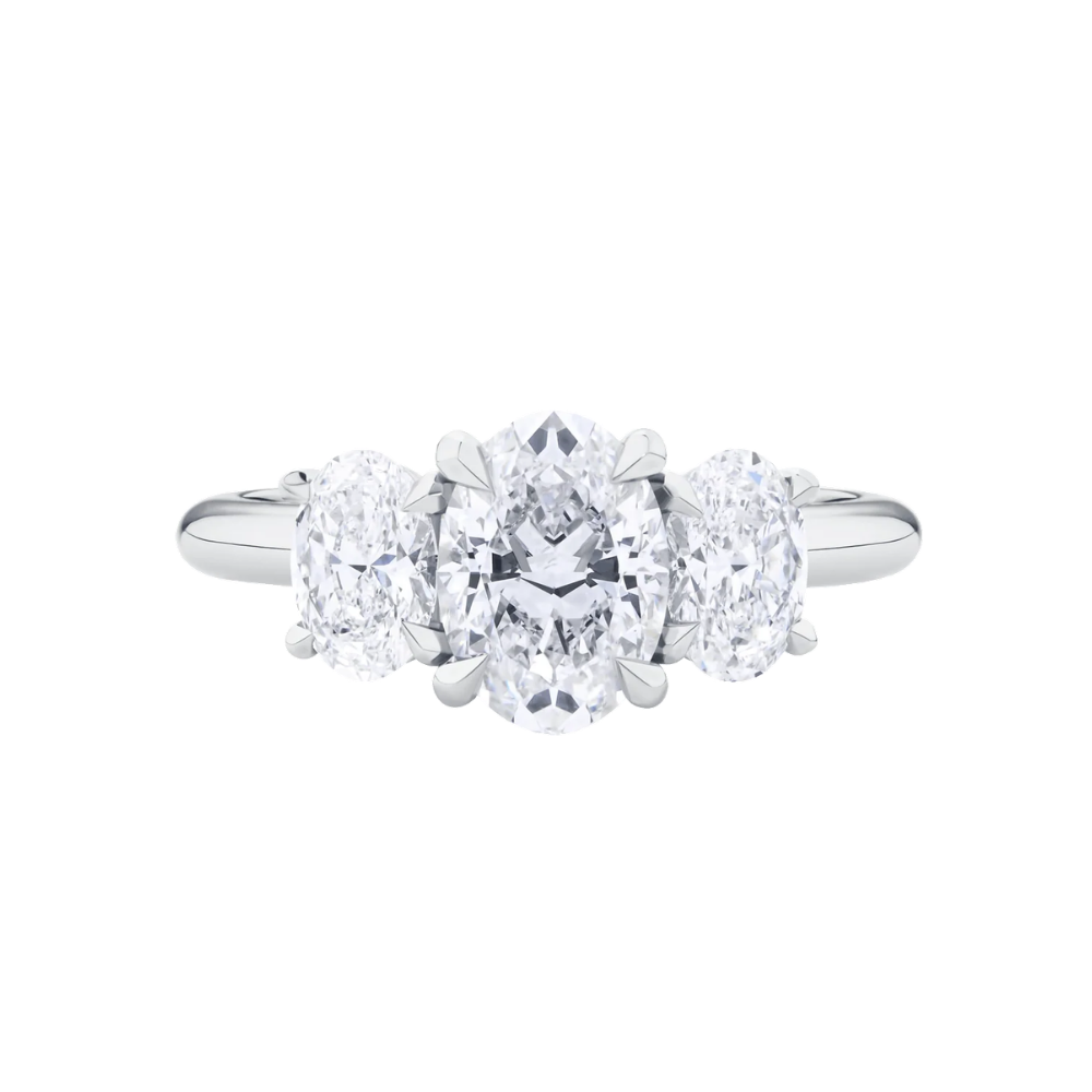 AG.29 | Oval Cut Diamond Trilogy Engagement Ring