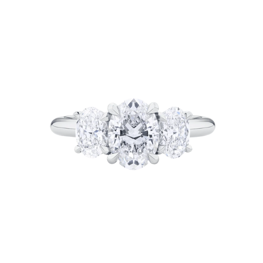 AG.29 | Oval Cut Diamond Trilogy Engagement Ring