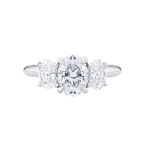AG.29 | Oval Cut Diamond Trilogy Engagement Ring