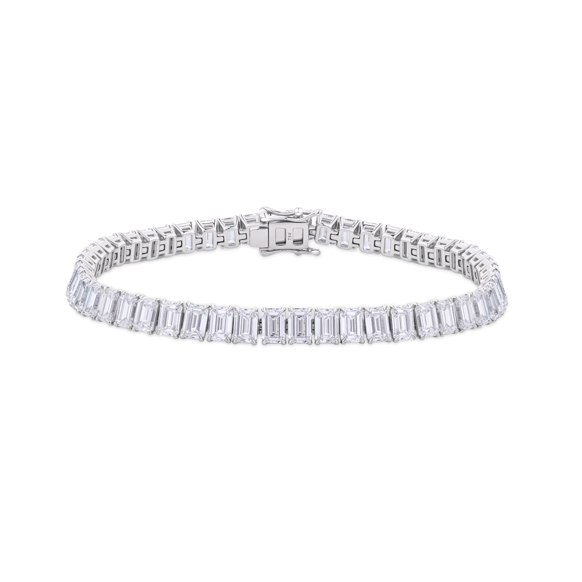 15.88ct Emerald Cut Diamond Tennis Bracelet