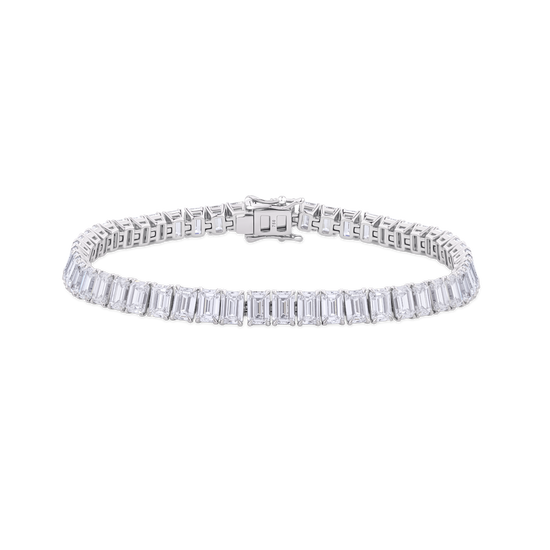 15.88ct Emerald Cut Diamond Tennis Bracelet