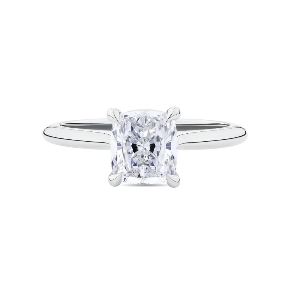 Cushion Cut Engagement Ring in Platinum