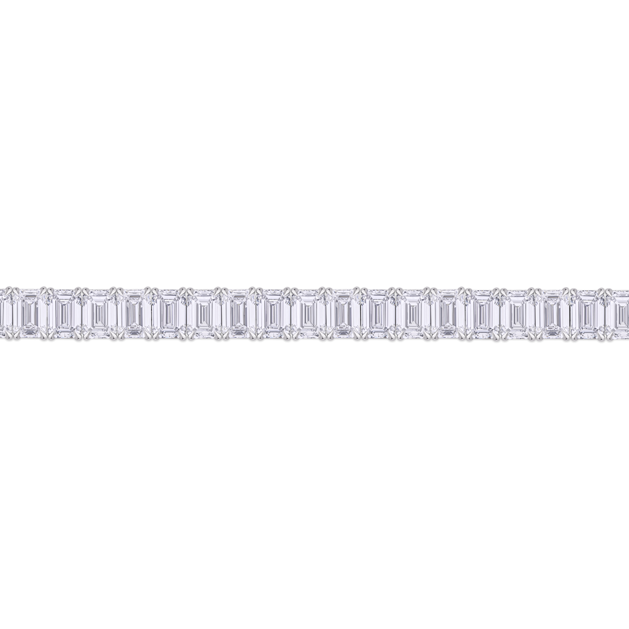 15.88ct Emerald Cut Diamond Tennis Bracelet