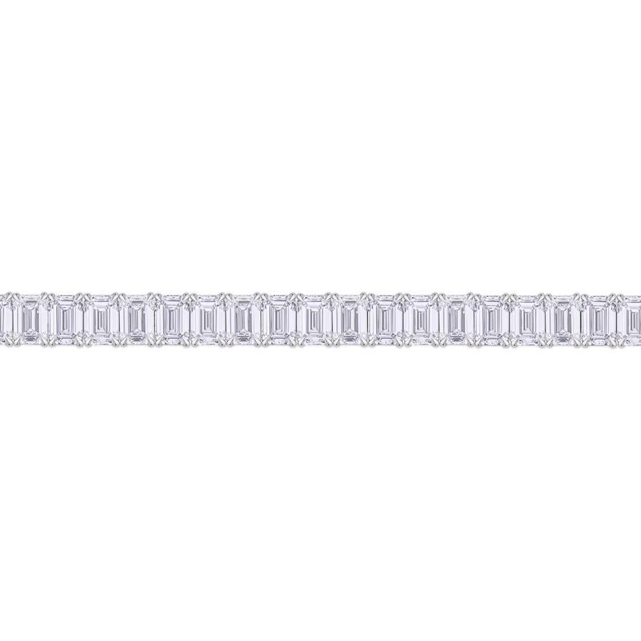 15.88ct Emerald Cut Diamond Tennis Bracelet