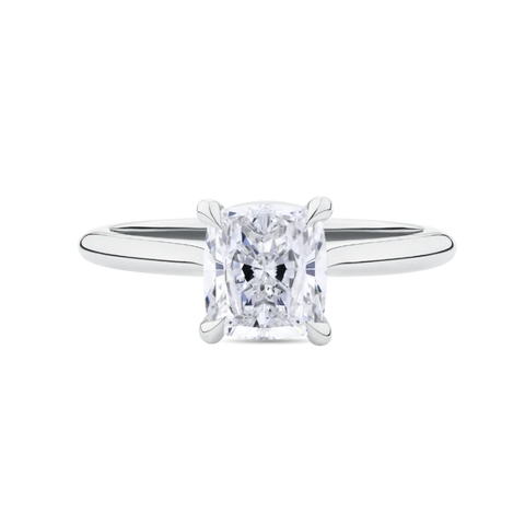 Cushion Cut Engagement Ring in Platinum