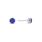 Blue Ceylon Sapphire Studs in 18ct White Gold
