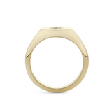 Star Diamond Signet Ring in 18ct Yellow Gold