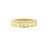 Yellow Diamond Emerald Cut Eternity Band
