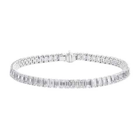 Classic Emerald Cut Diamond Tennis Bracelet | Grand