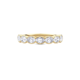 East-West Semi-Bezel Oval Diamond Eternity Band