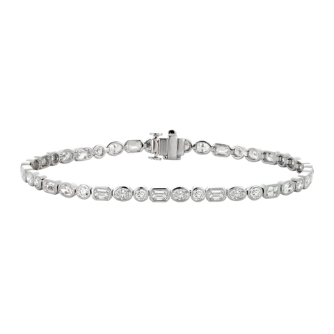 Tri Diamond Bezel Bracelet