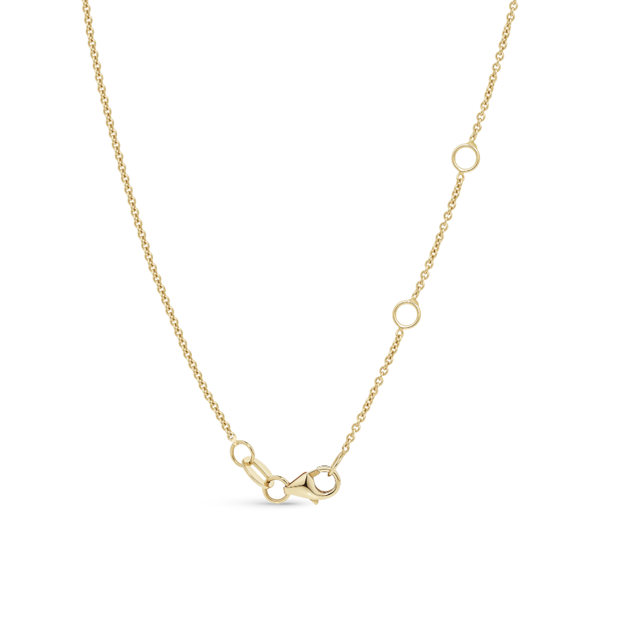 Emerald Bezel Pendant Necklace in 18ct Yellow Gold