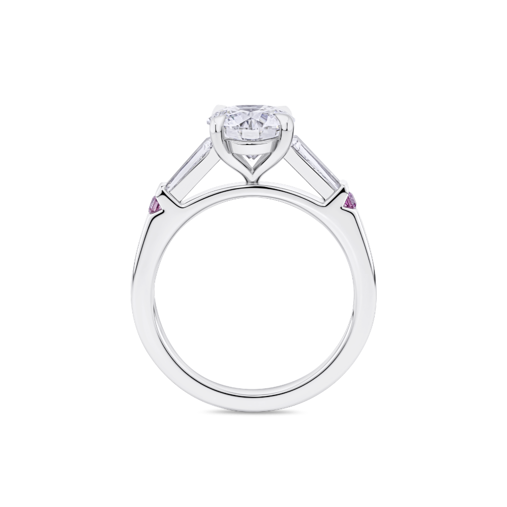 1.51ct Round Brilliant Diamond Three-Stone Ring in Platinum