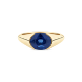 Oval Sapphire Signet Ring