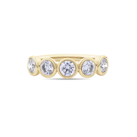 Bezel Set Round Diamond Eternity Band