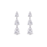 Pear Diamond Drop Earrings in 18ct Gold