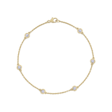Diamond Station Chain Bracelet in 18ct Gold