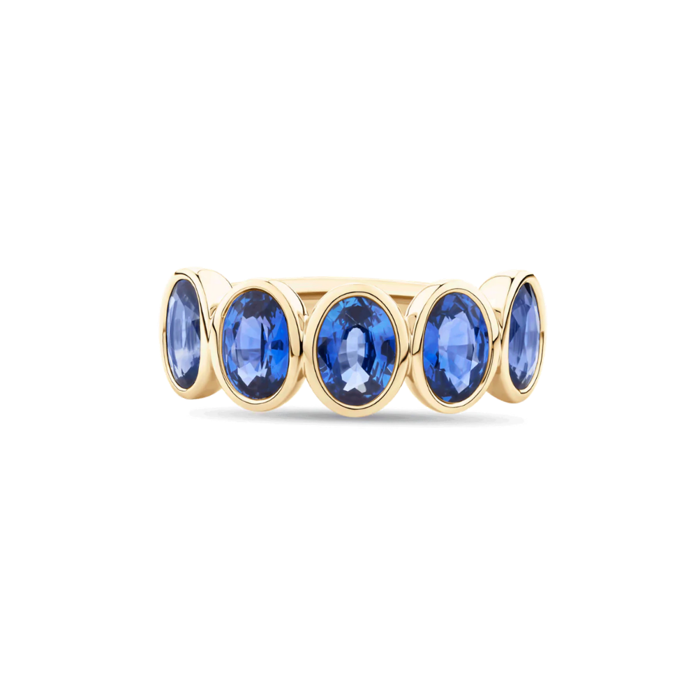 Oval Cut Sapphire Bezel Ring | Grand