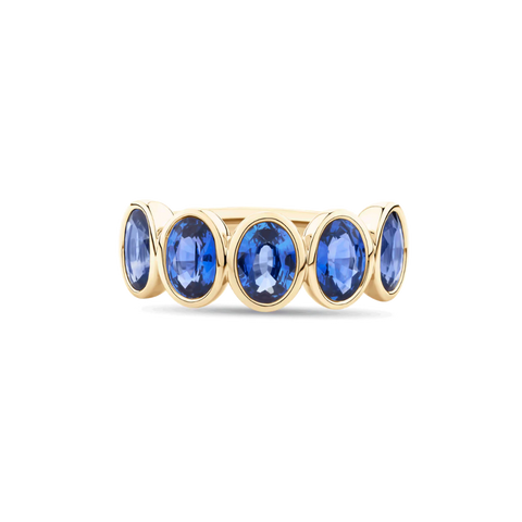 Oval Cut Sapphire Bezel Ring | Grand