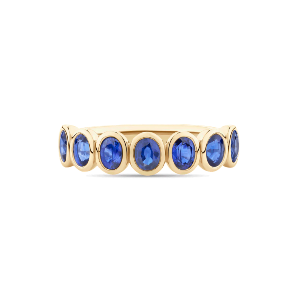 Oval Cut Sapphire Bezel Ring | Petit