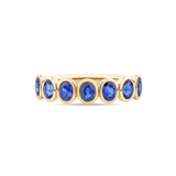 Oval Cut Sapphire Bezel Ring | Petit