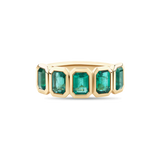 5ct Emerald Cut Emerald Bezel Ring
