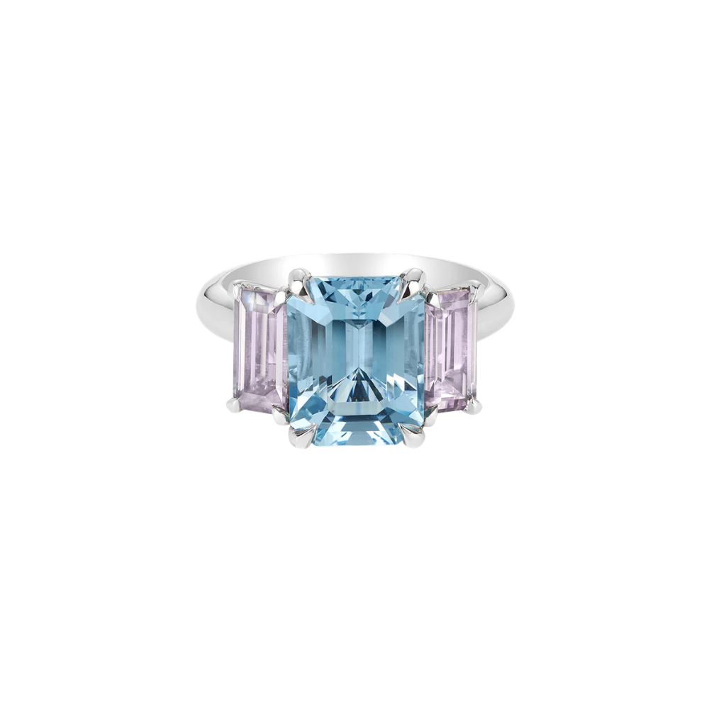 Aquamarine Trilogy Ring