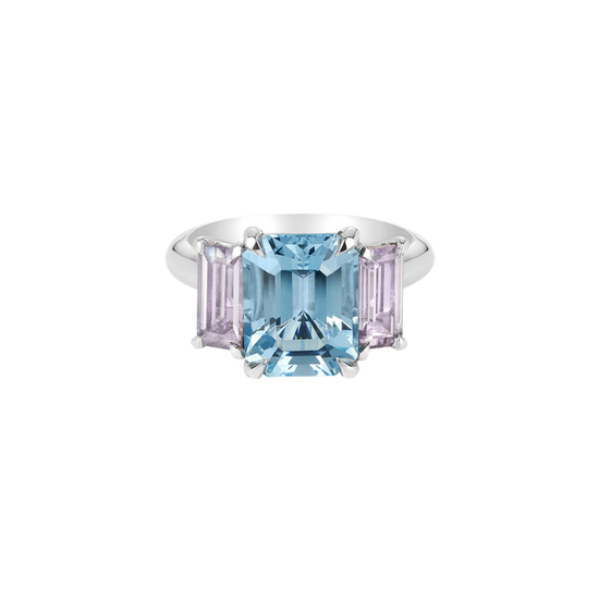 Aquamarine Trilogy Ring