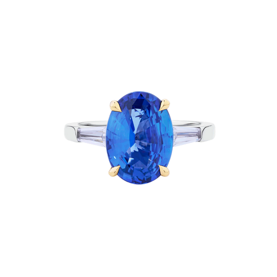 4.6ct Oval Cut Ceylon Sapphire Ring